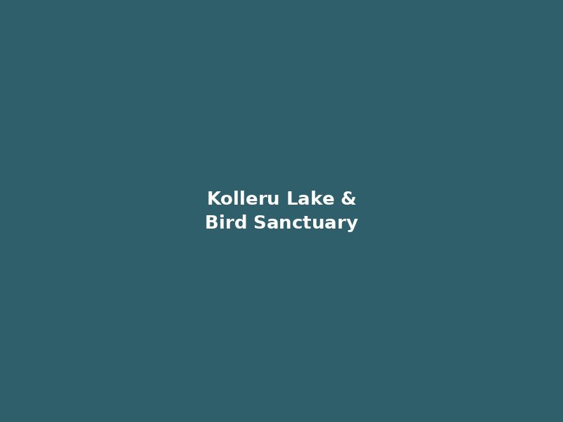 Kolleru Lake & Bird Sanctuary